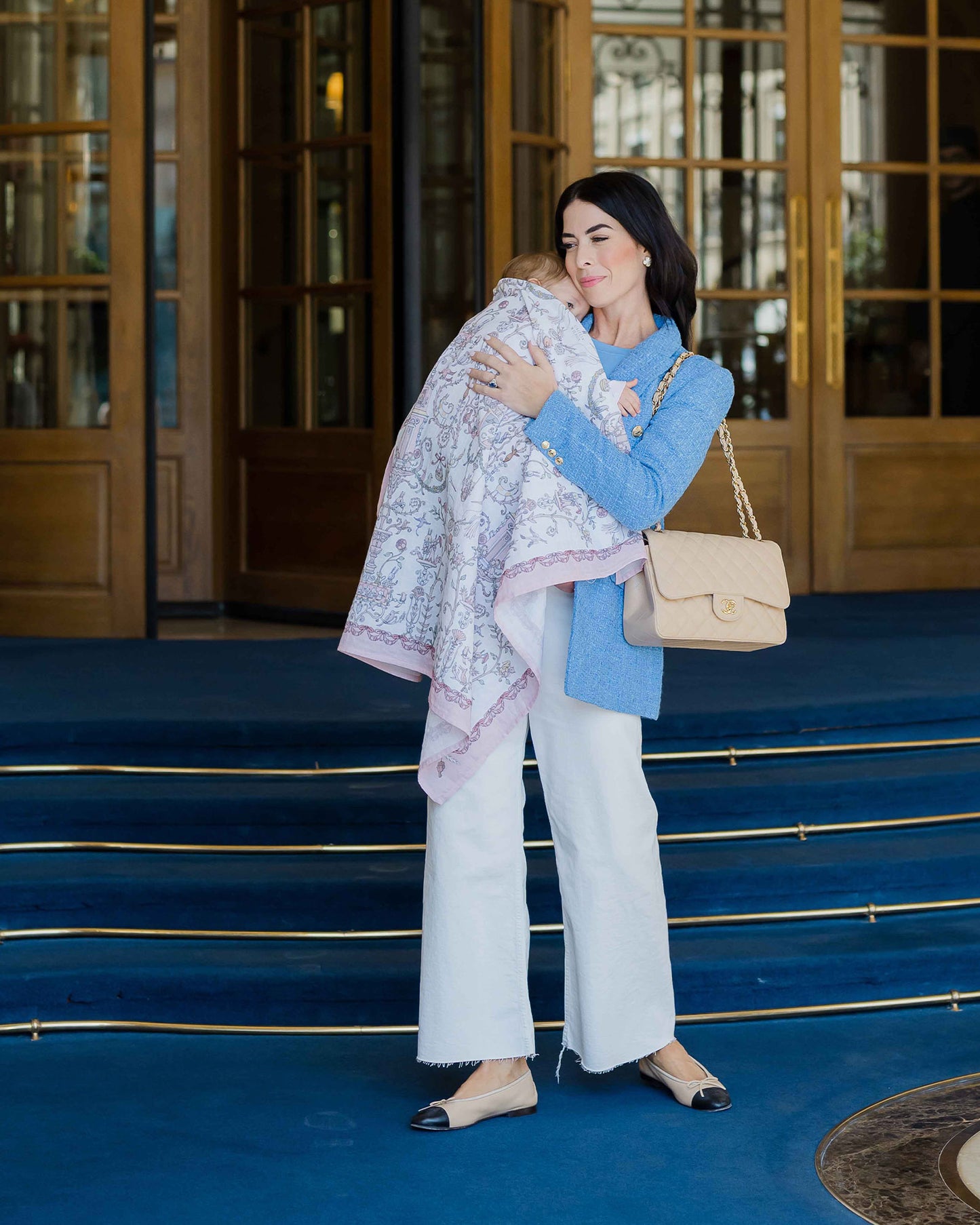 Atelier Choux Paris: Carré -Toile de Jouy Pink - Atelier Choux et Caitlin Wilson