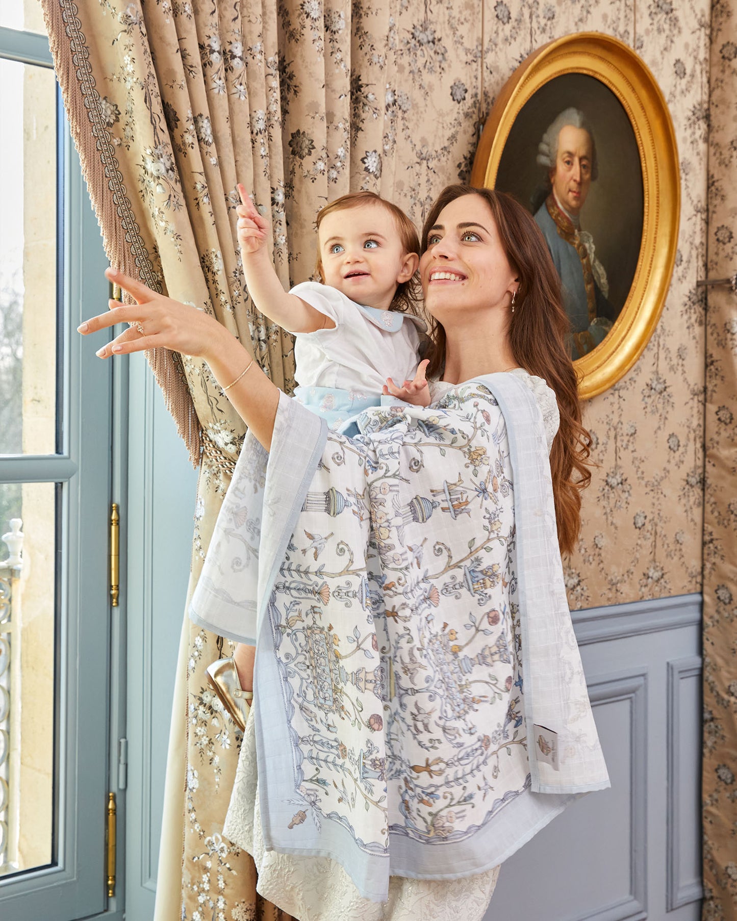 Atelier Choux Paris: Carré -Toile de Jouy Blue - Atelier Choux et Caitlin Wilson