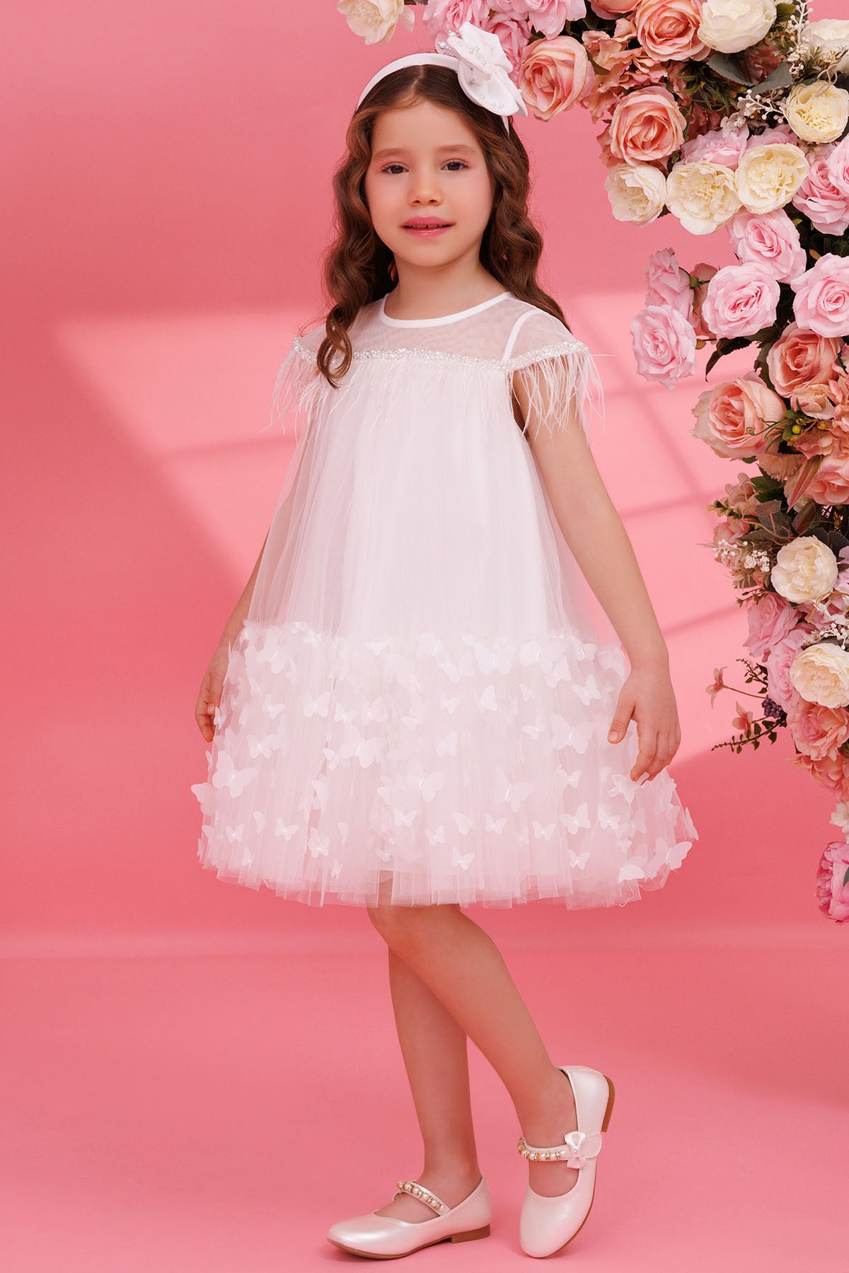 Sofia Baby Butterfly Ivory Tulle Dress