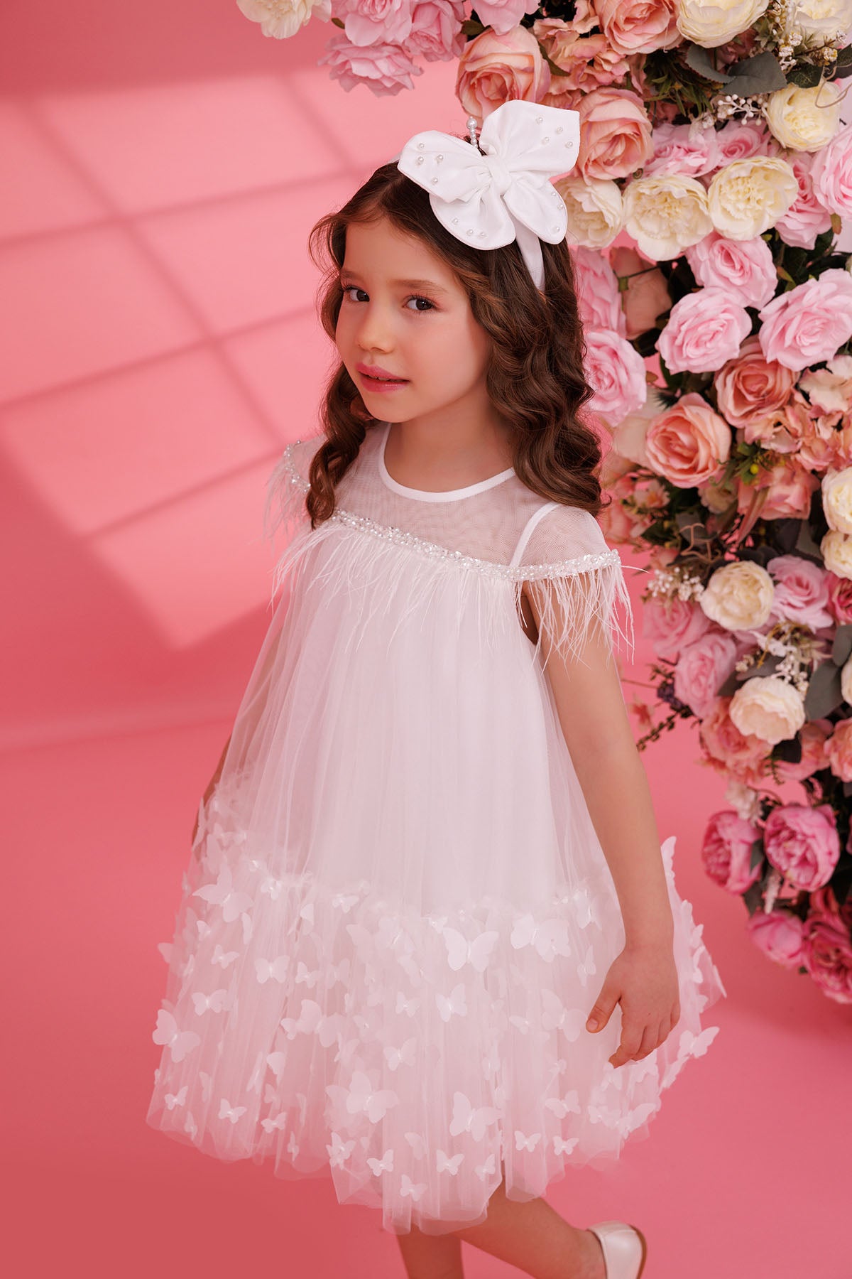 Sofia Baby Butterfly Ivory Tulle Dress