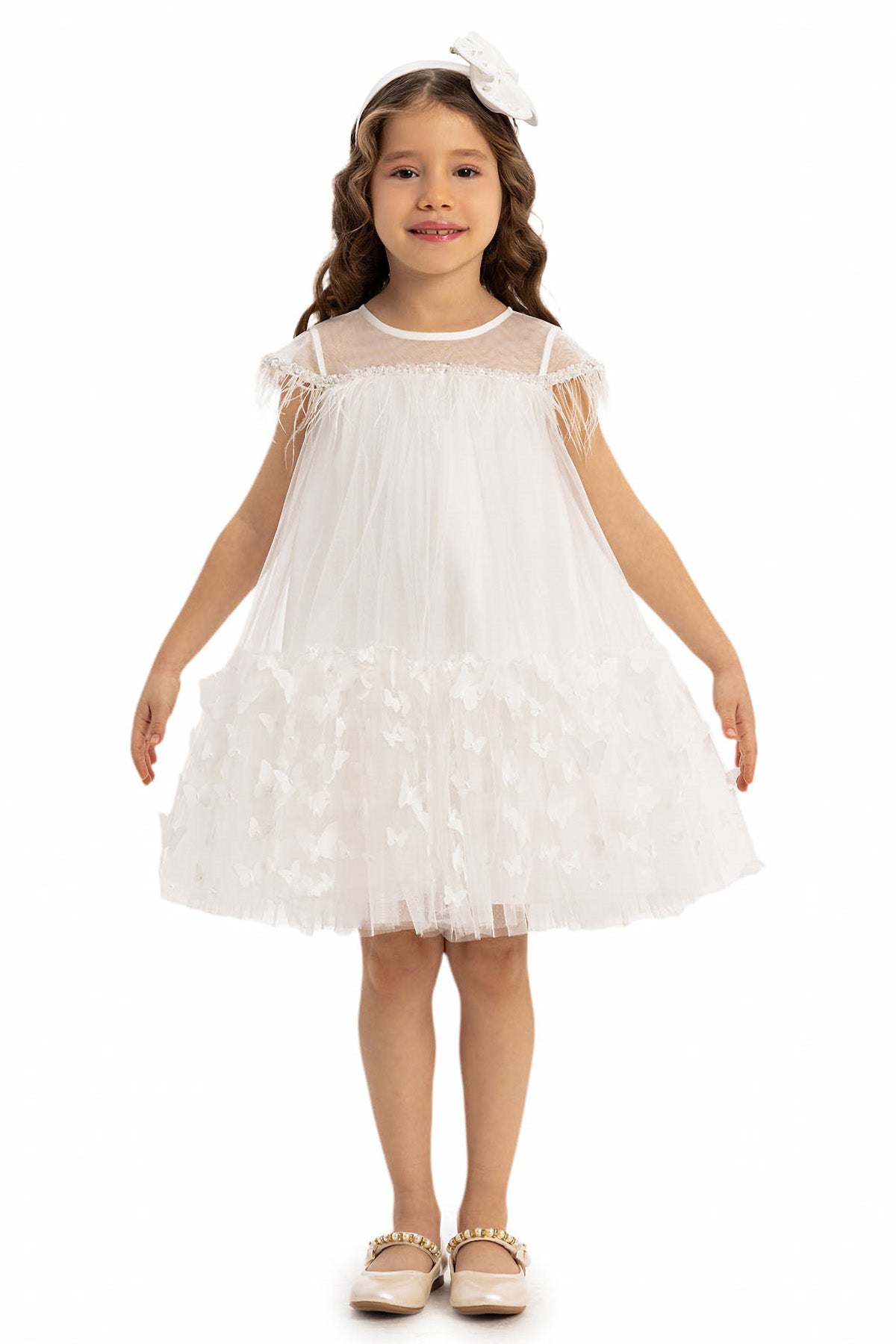 Sofia Baby Butterfly Ivory Tulle Dress