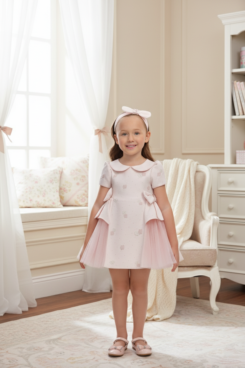 Sofia Baby Luxury tulle twin Bow Dress