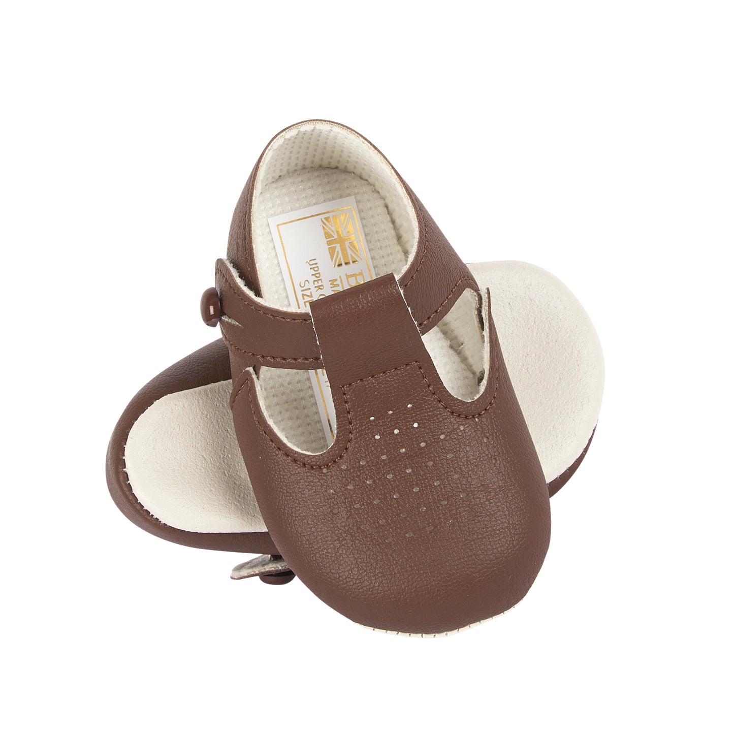 T-Bar Pre Walker Shoes- Brown