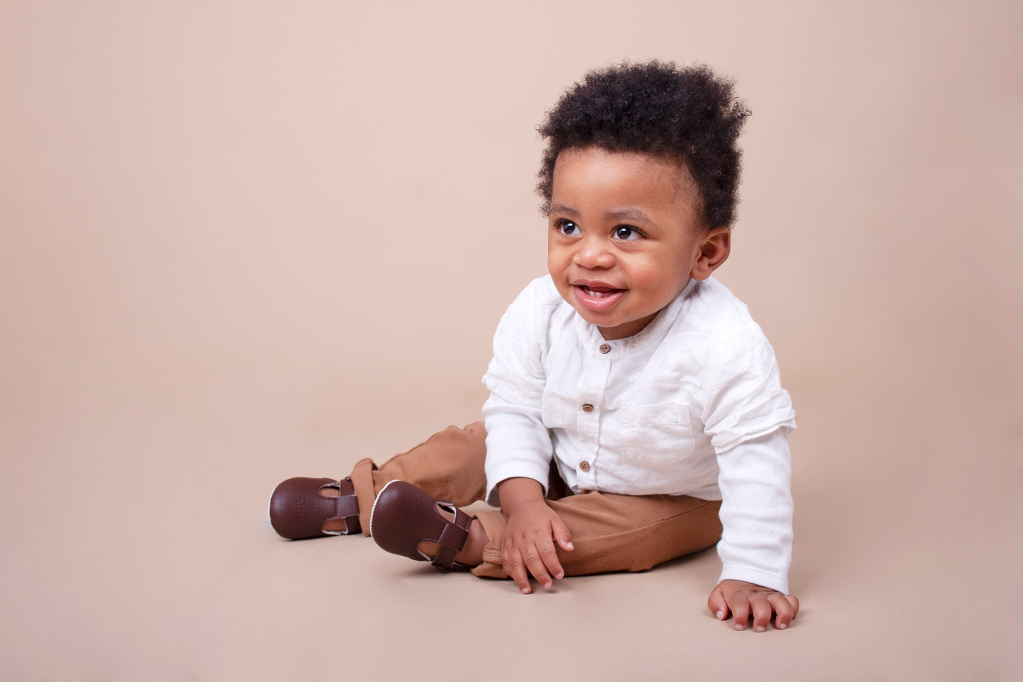 T-Bar Pre Walker Shoes- Brown