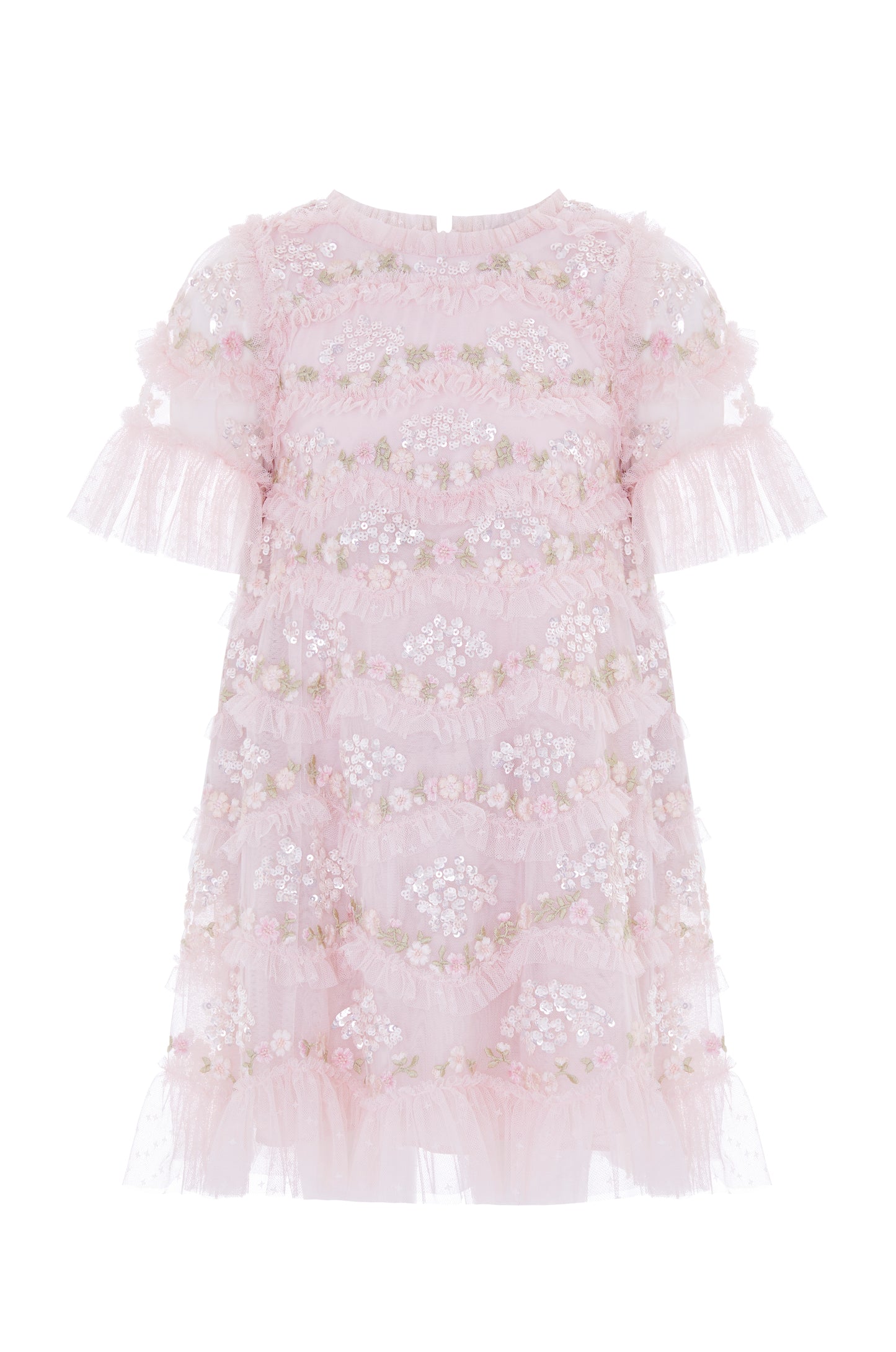Needle & Thread: DAISY WAVE BABY DRESS PINK