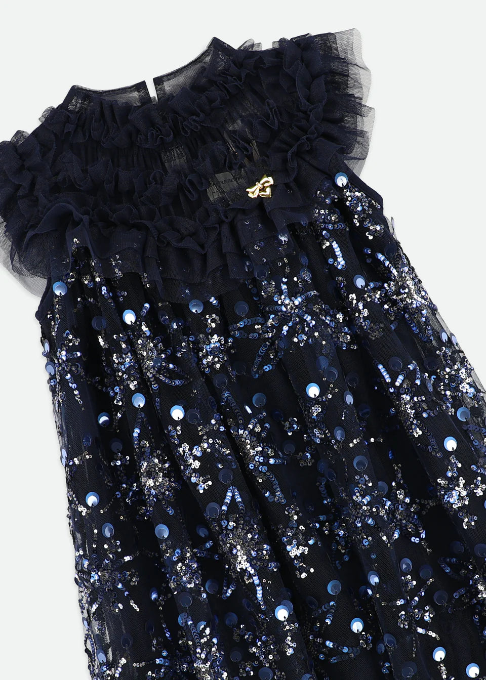 Angel's Face: DOMINIQUE FLOWER SEQUIN DRESS NAVY