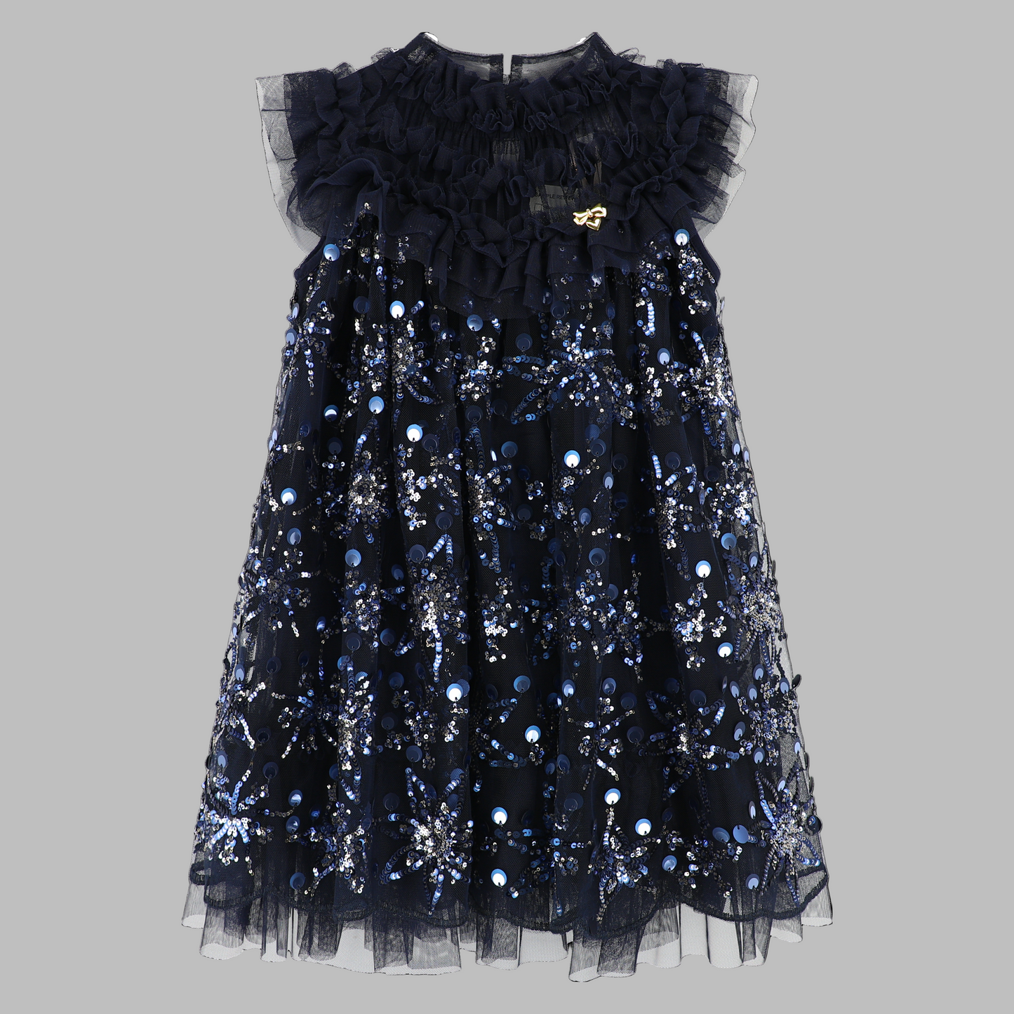 Angel's Face: DOMINIQUE FLOWER SEQUIN DRESS NAVY