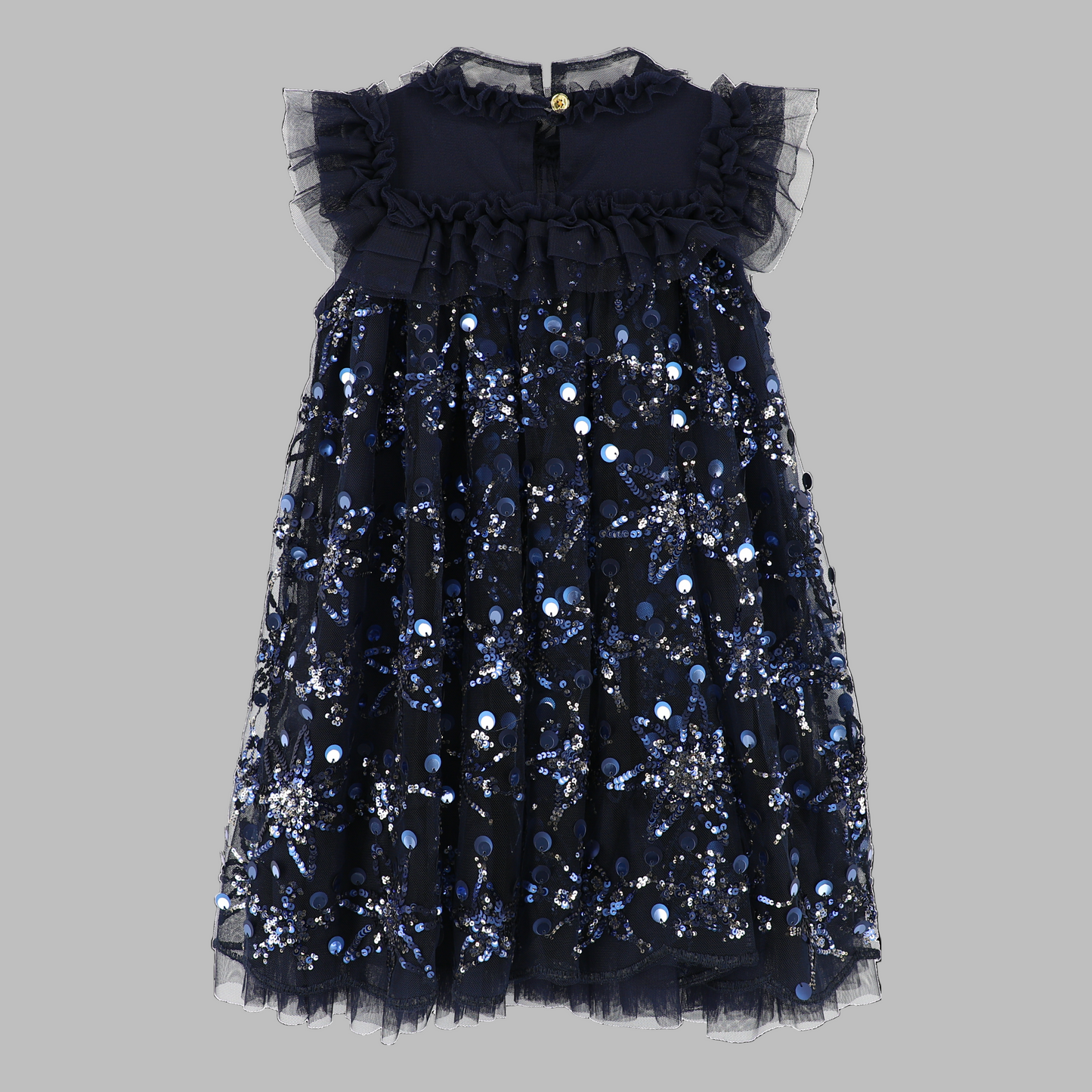 Angel's Face: DOMINIQUE FLOWER SEQUIN DRESS NAVY