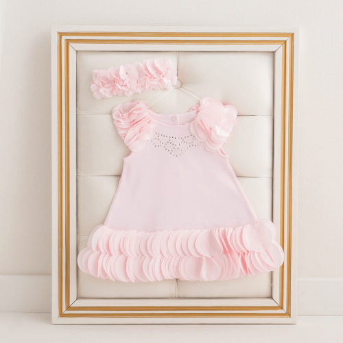 Luxury Rhinestone Embellished Dress-Pink