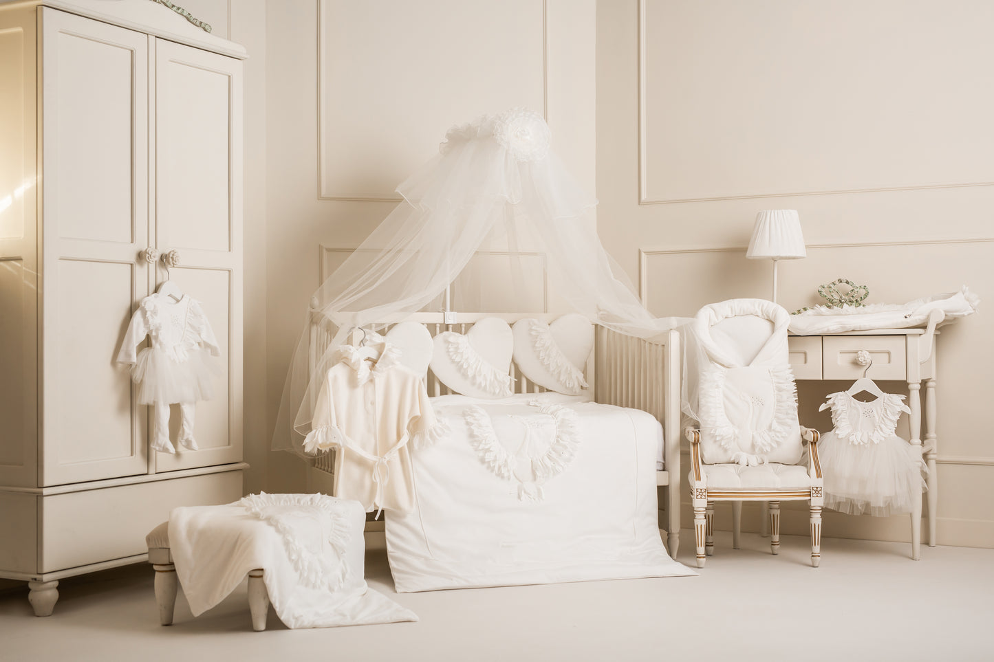 LUXURY BEDDING SET "GLORIA" 5 PCS