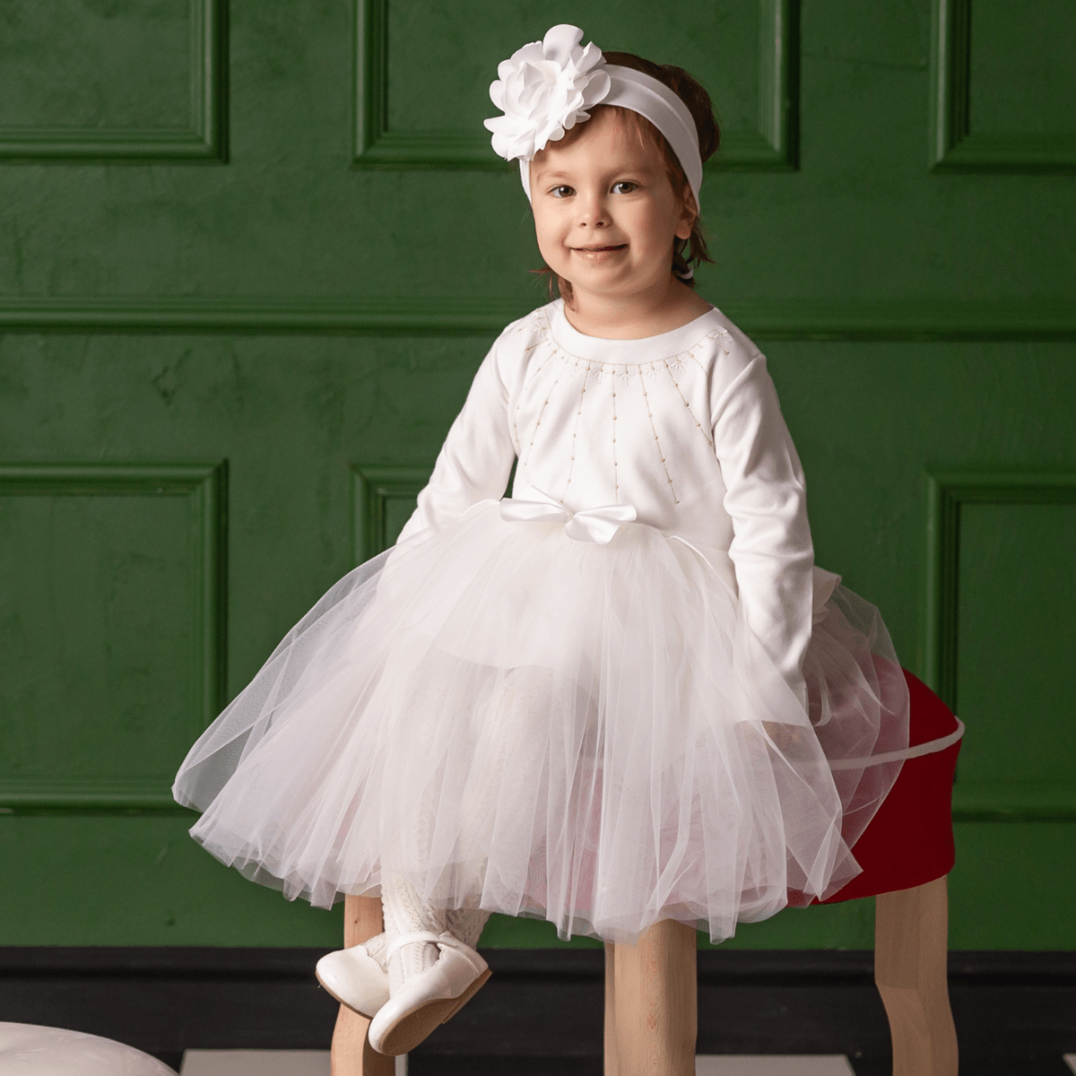 Long sleeve Dress "PRINCESS" IVORY