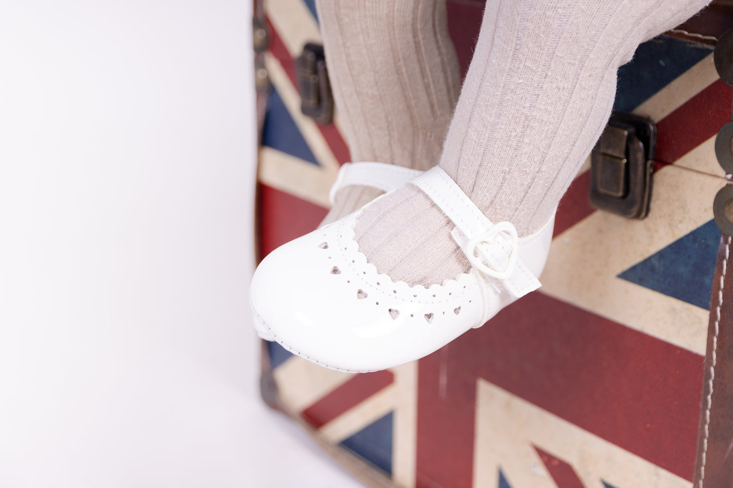 Girls Patent Pre-Walker Shoes - Heart