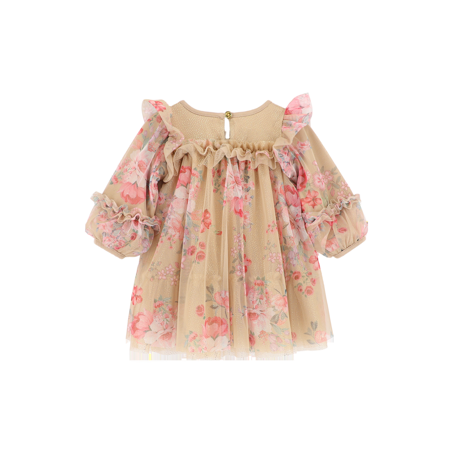 Angel's Face: NADIYA BABY FLOWER TULLE DRESS SAND
