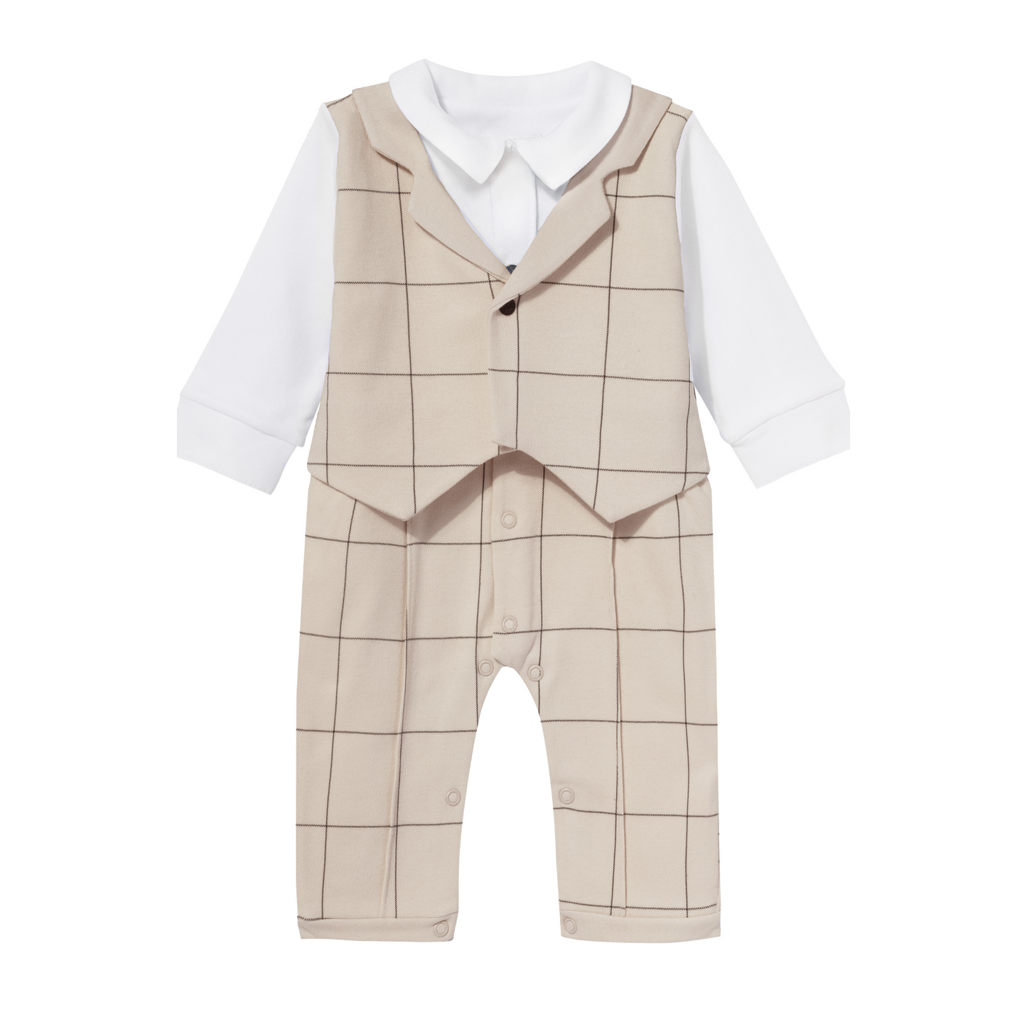 Luxury collection: Babygrow with vest" OLAF" Brown