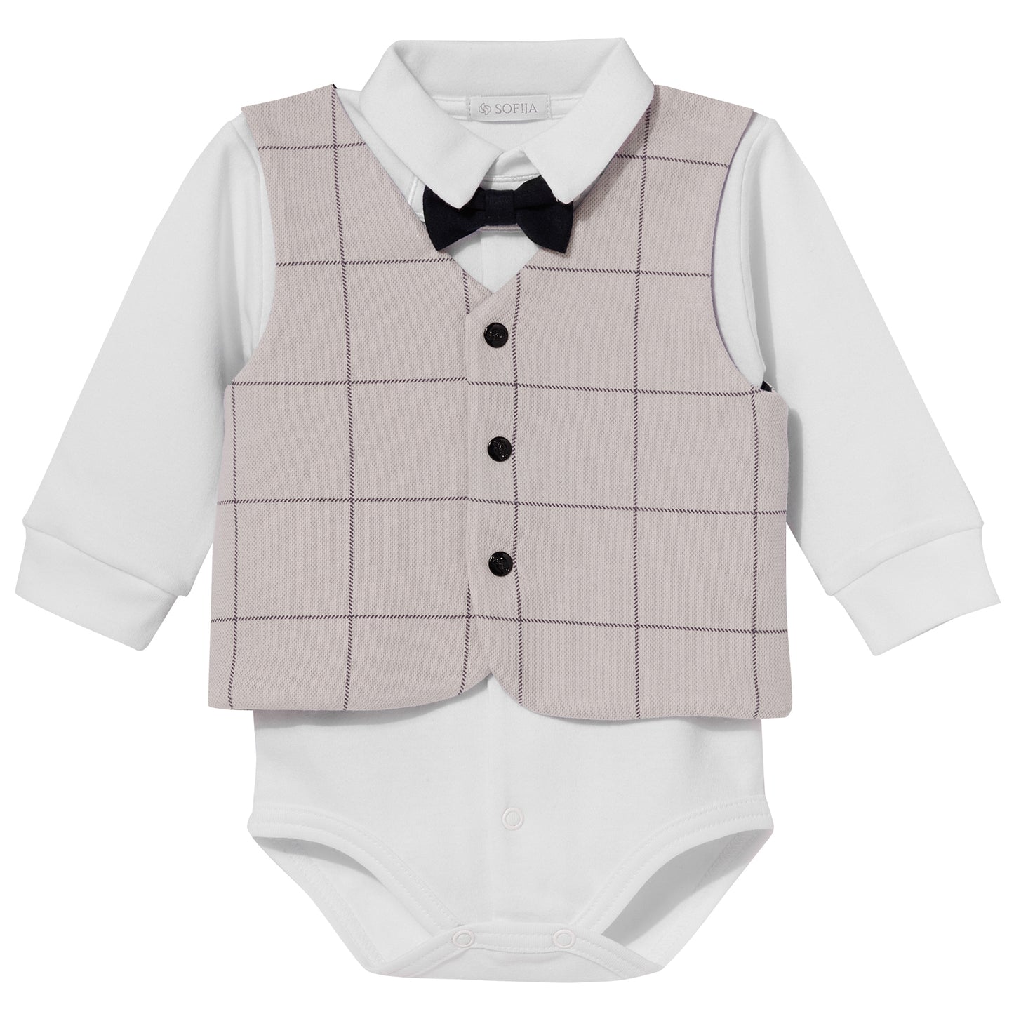 Set 3 pcs (bodysuit, vest, trousers)"SAMUEL" Grey