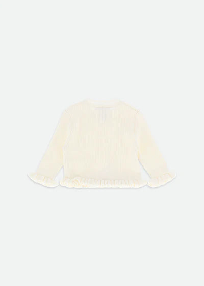 Angel's Face: TYLER BABY KNITTED CARDIGAN VANILLA