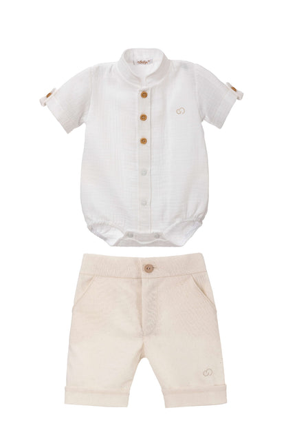 2pc-Set - Muslinek Boys Bodysuit & Pants