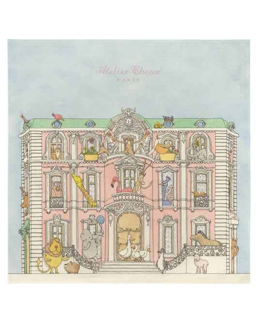 Atelier Choux Paris: Carré - Carousel Pink Swaddle