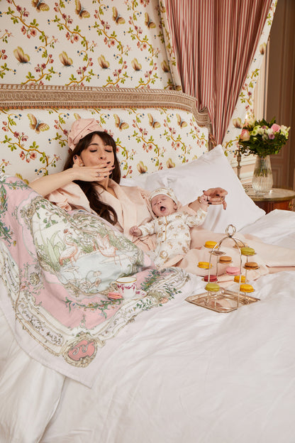 Atelier Choux Paris: Carré Tapestry Pink on Pink