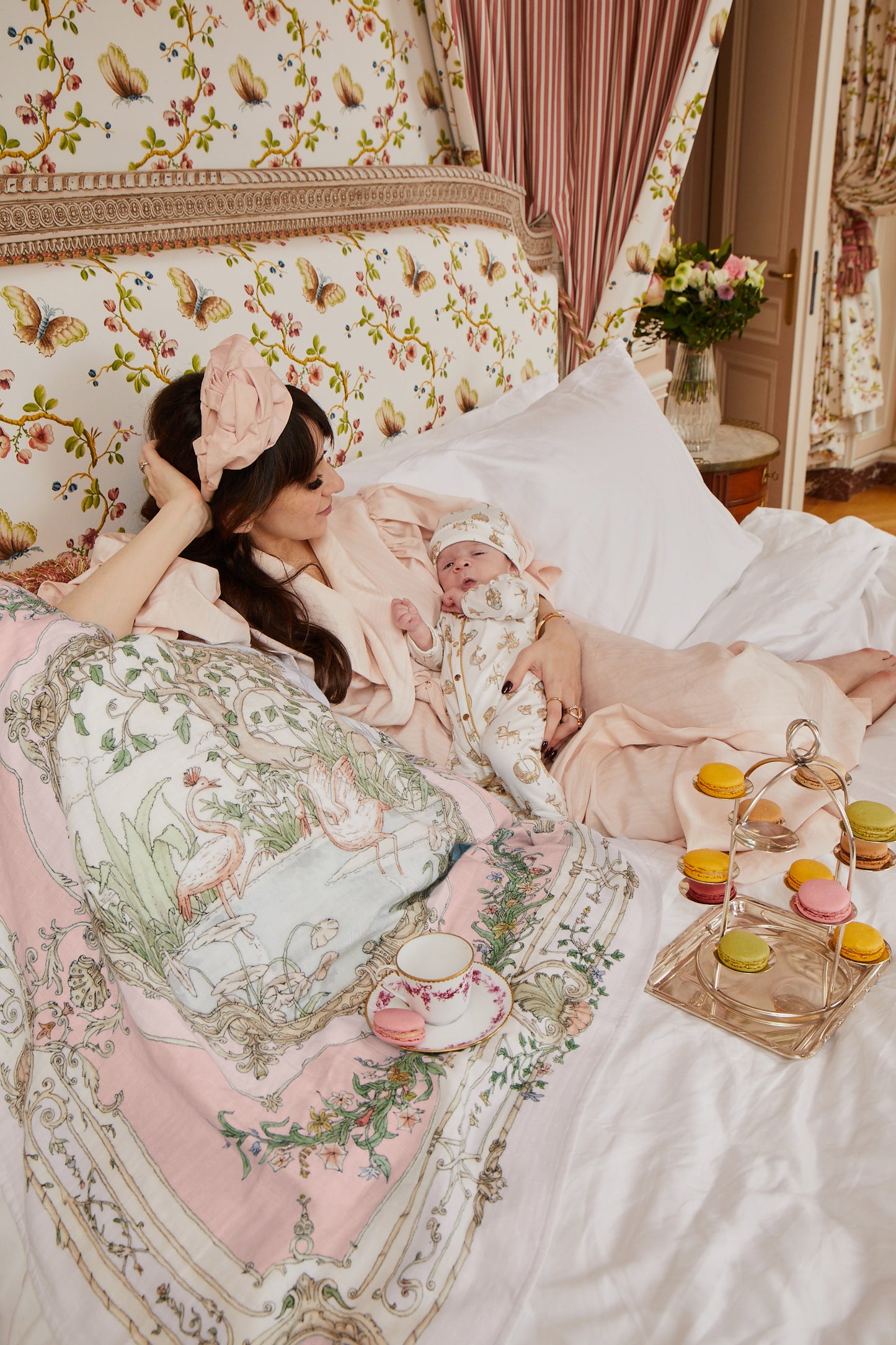 Atelier Choux Paris: Carré Tapestry Pink on Pink