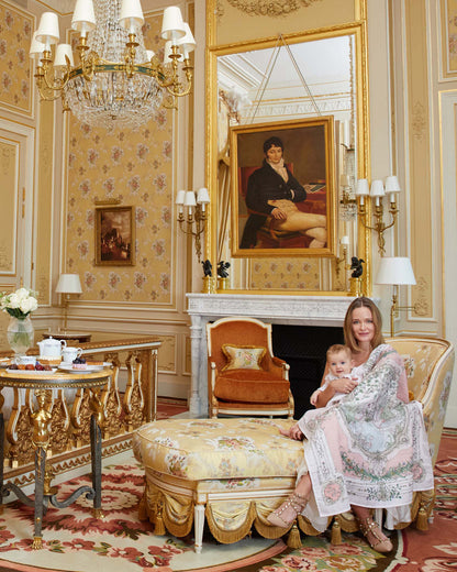 Atelier Choux Paris: Carré Tapestry Pink on Pink