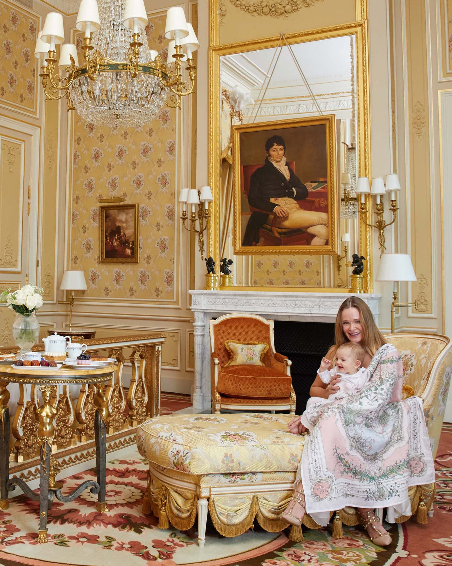 Atelier Choux Paris: Carré Tapestry Pink on Pink