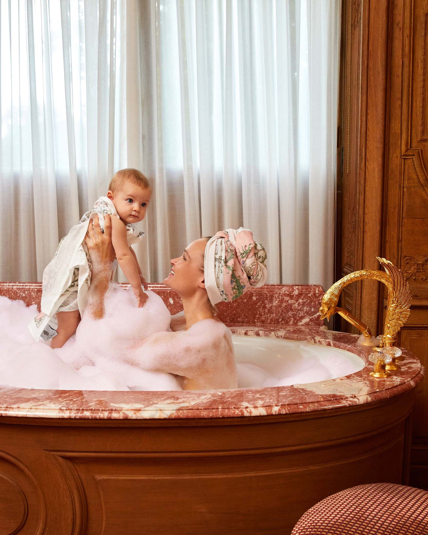 Atelier Choux Paris: Carré Tapestry Pink on Pink