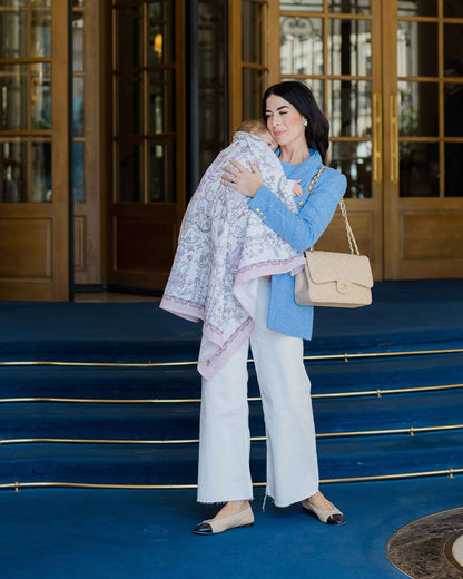 Atelier Choux Paris: Carré -Toile de Jouy Pink - Atelier Choux et Caitlin Wilson