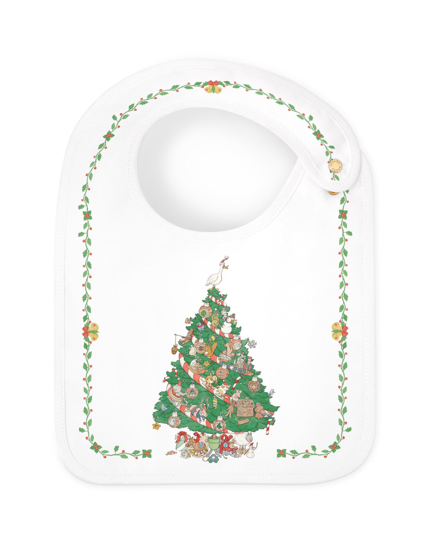 Atelier Choux Paris: Satin bib Christmas