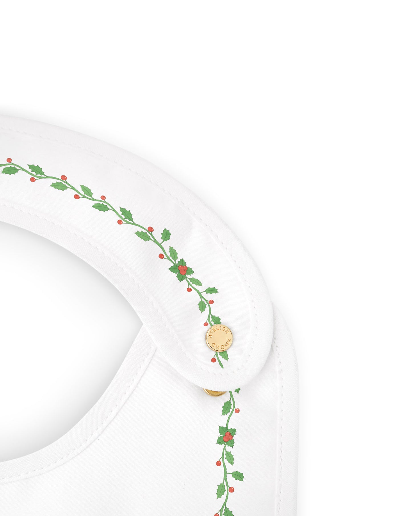 Atelier Choux Paris: Satin bib Christmas