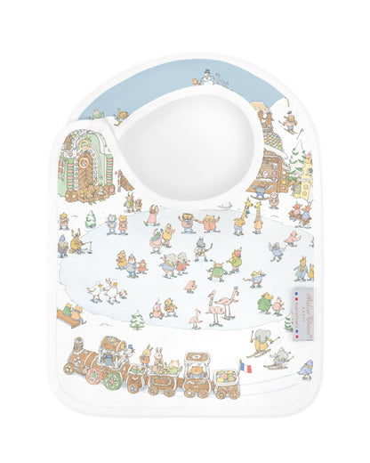 Atelier Choux Paris: Satin bib Winter wonderland