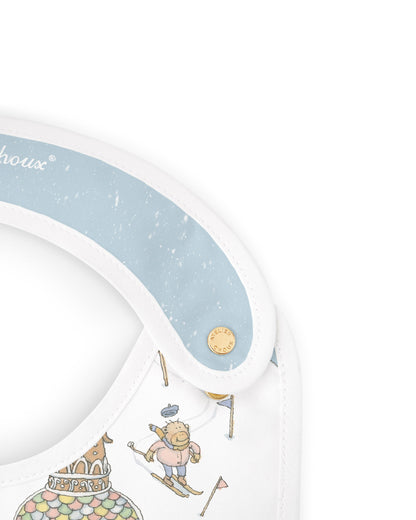 Atelier Choux Paris: Satin bib Winter wonderland