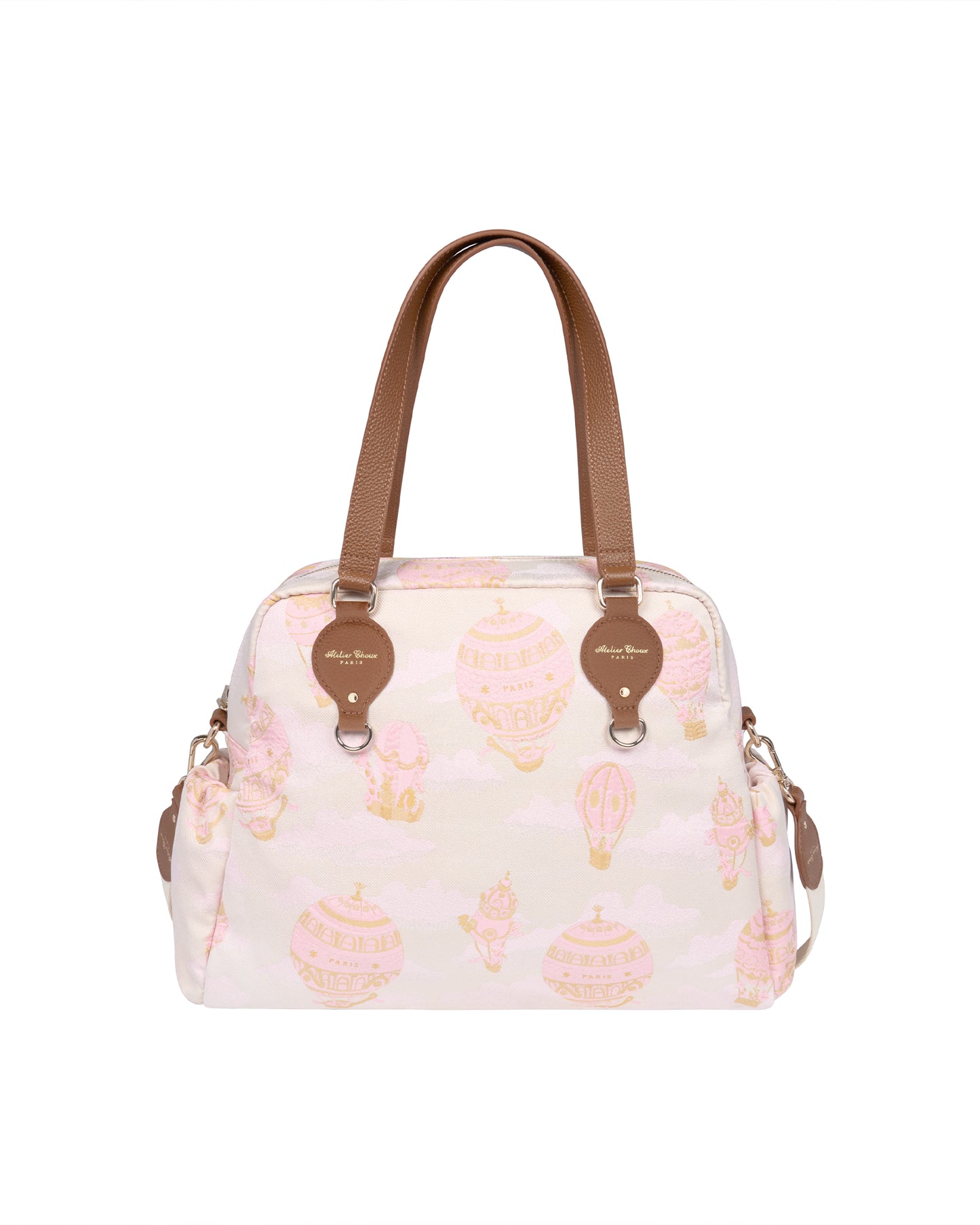 Atelier Choux Paris: Changing Bag- Hot air Balloons Jacquard Pink