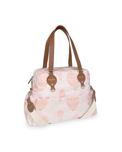 Atelier Choux Paris: Changing Bag- Hot air Balloons Jacquard Pink