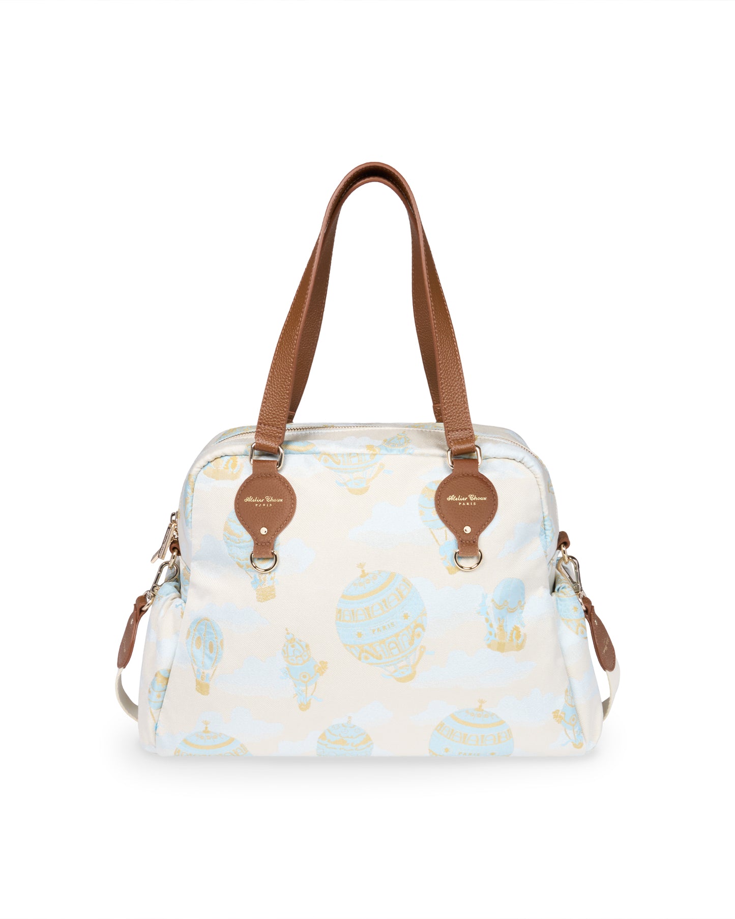 Atelier Choux Paris: Changing Bag- Hot air Balloons Jacquard Blue