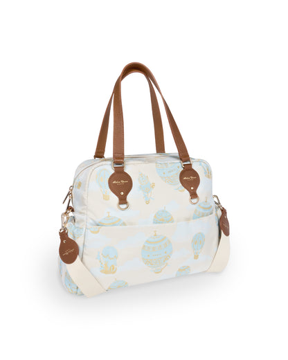 Atelier Choux Paris: Changing Bag- Hot air Balloons Jacquard Blue