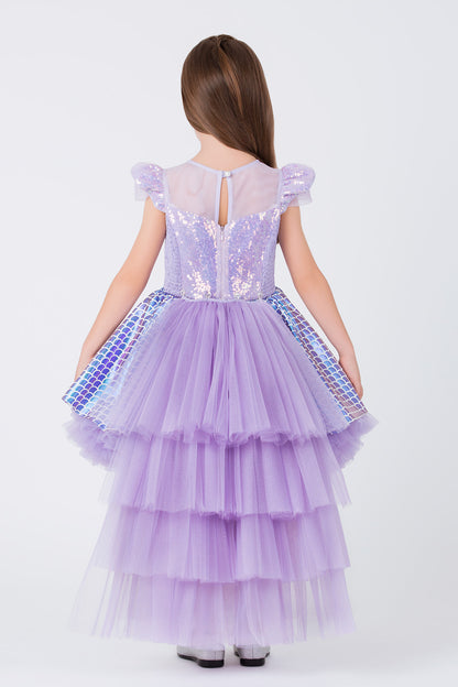 Sofia Baby Mermaid dress with detachable tulle fin- Blue