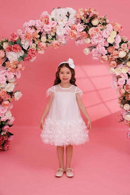 Sofia Baby Butterfly Ivory Tulle Dress