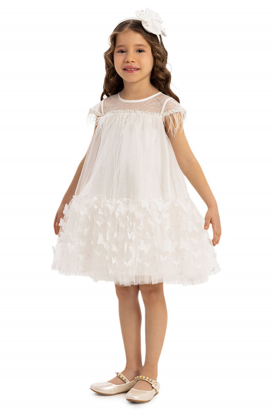 Sofia Baby Butterfly Ivory Tulle Dress