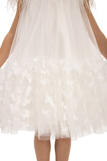 Sofia Baby Butterfly Ivory Tulle Dress