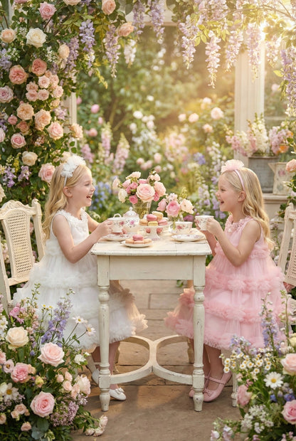 Sofia Baby Royal Tulle Ruffles Dress-Pink