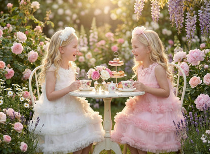 Sofia Baby Royal Tulle Ruffles Dress-Pink