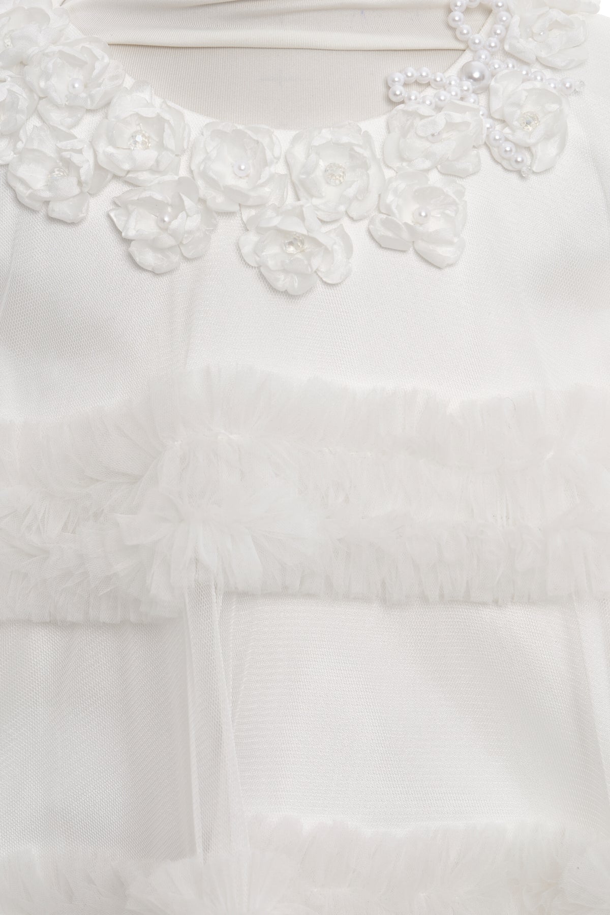 Sofia Baby Royal Tulle Ruffles Dress-White