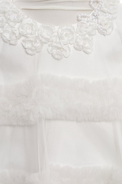 Sofia Baby Royal Tulle Ruffles Dress-White