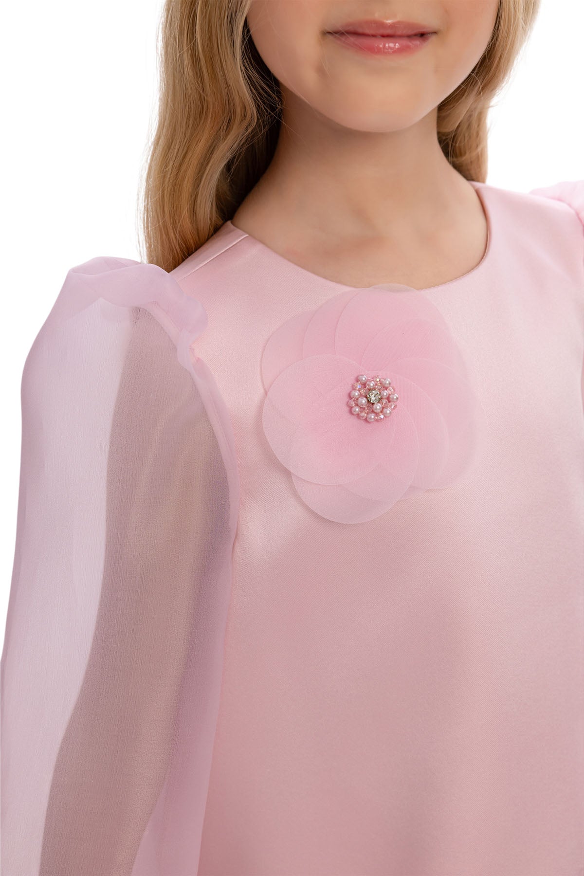 Sofia Baby Organza attached Tutu Style dress with headband-Pink