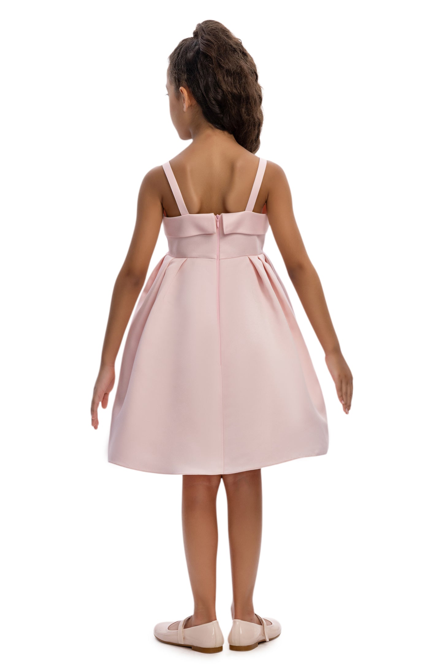 Sofia Baby Embroidered Lace Cape Dress-Pink