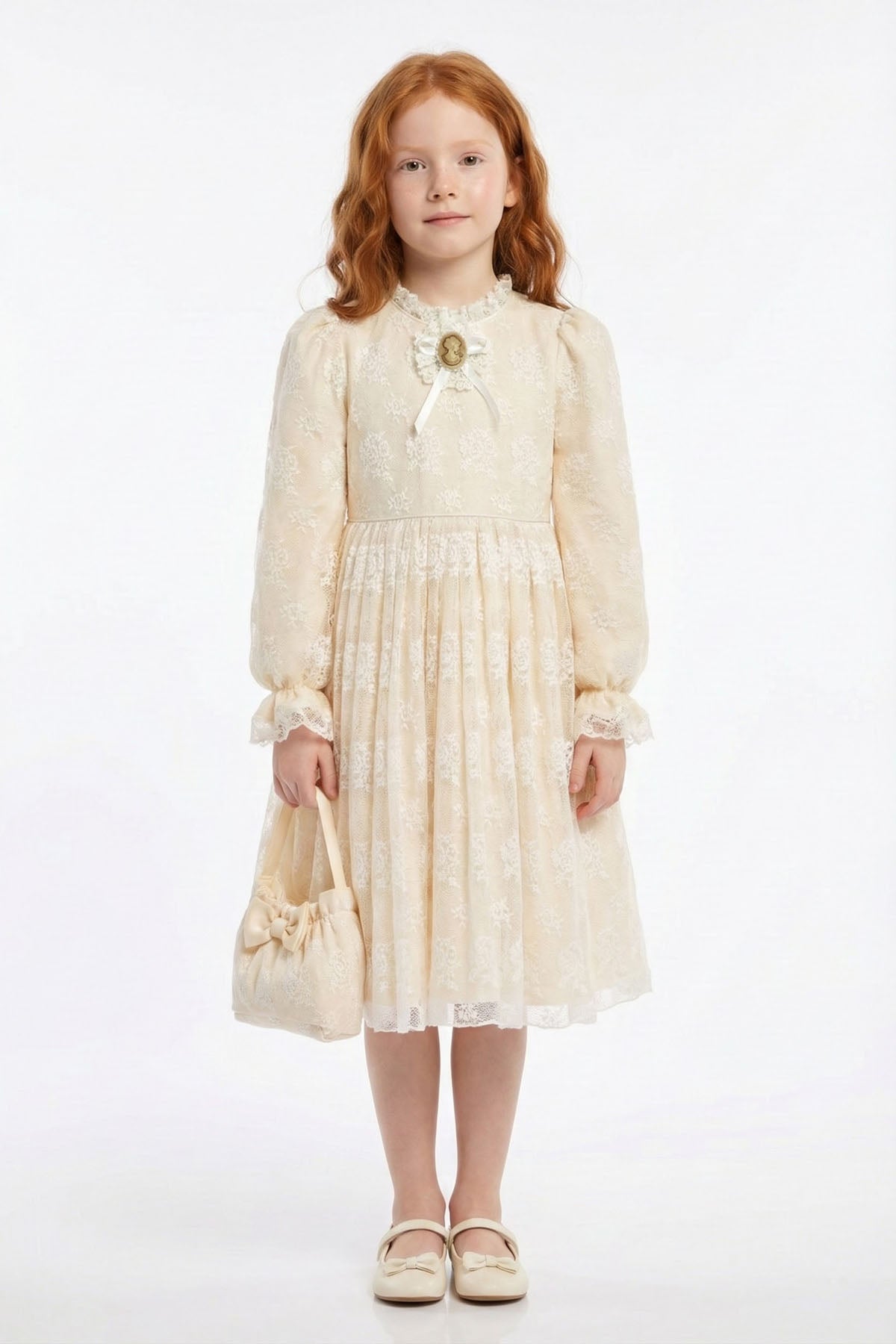 Sofia Baby Vintage Lace Dress-Ivory