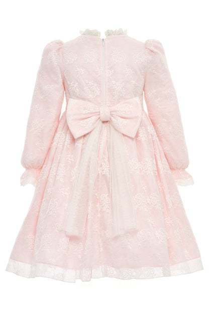 Sofia Baby Vintage Lace Dress- Blush Pink