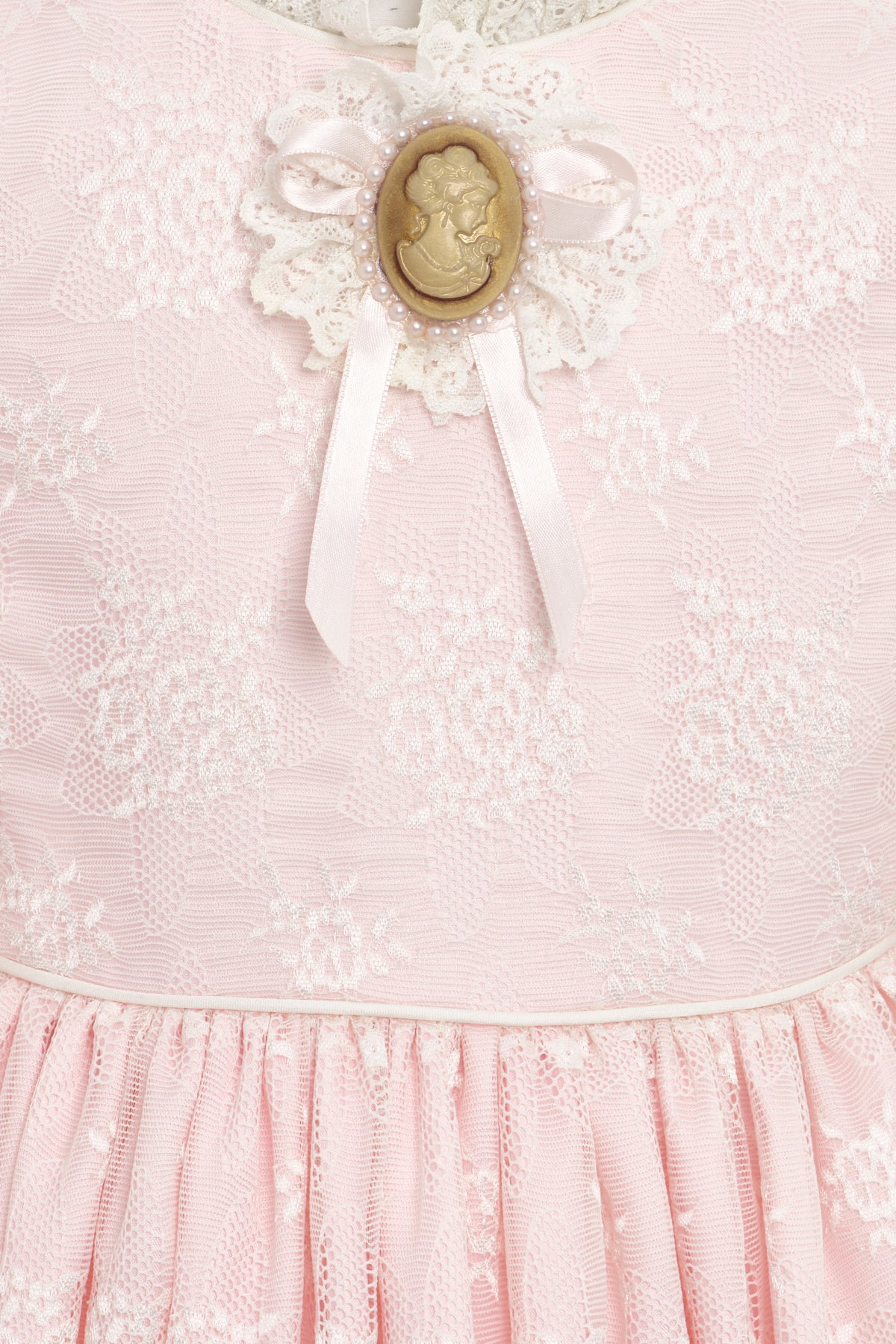 Sofia Baby Vintage Lace Dress- Blush Pink
