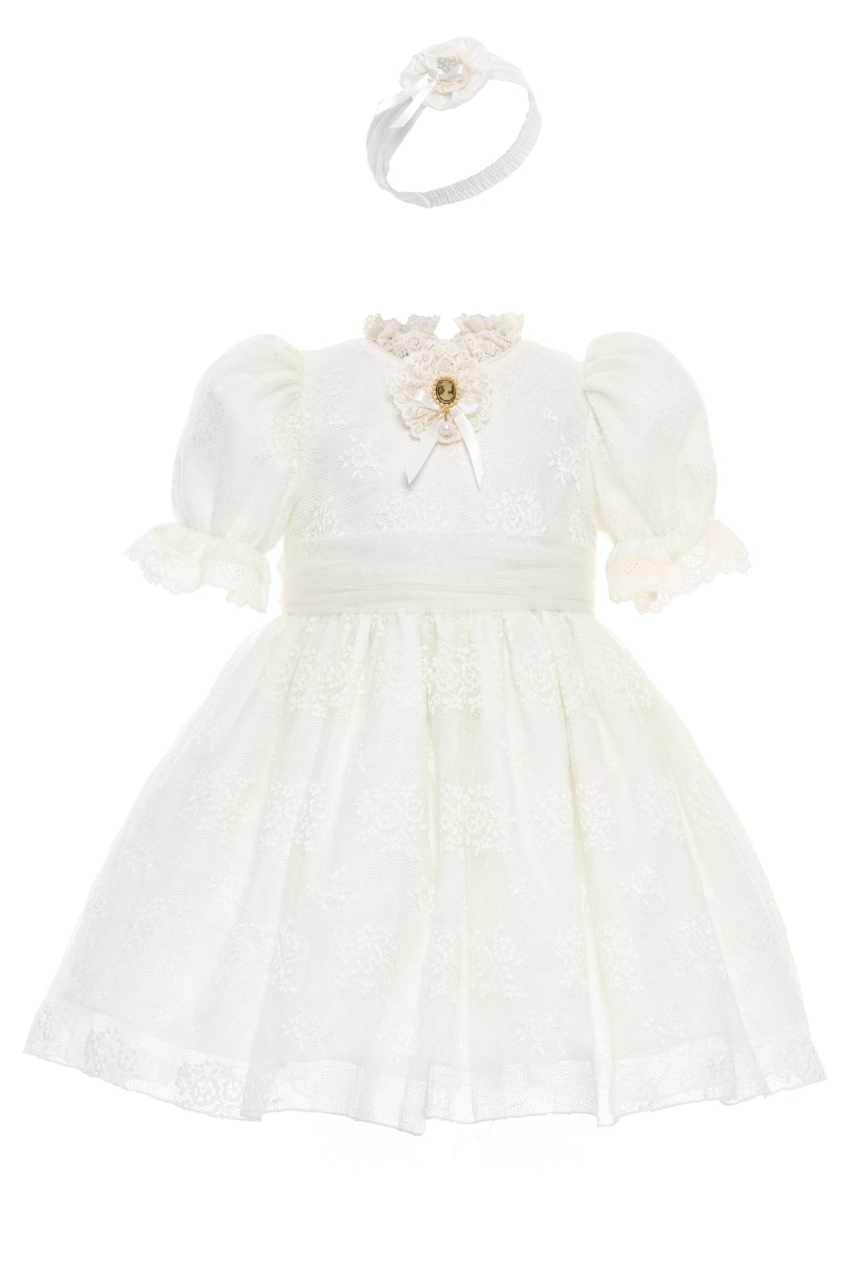 Sofia Baby Vintage Lace Dress-Ivory